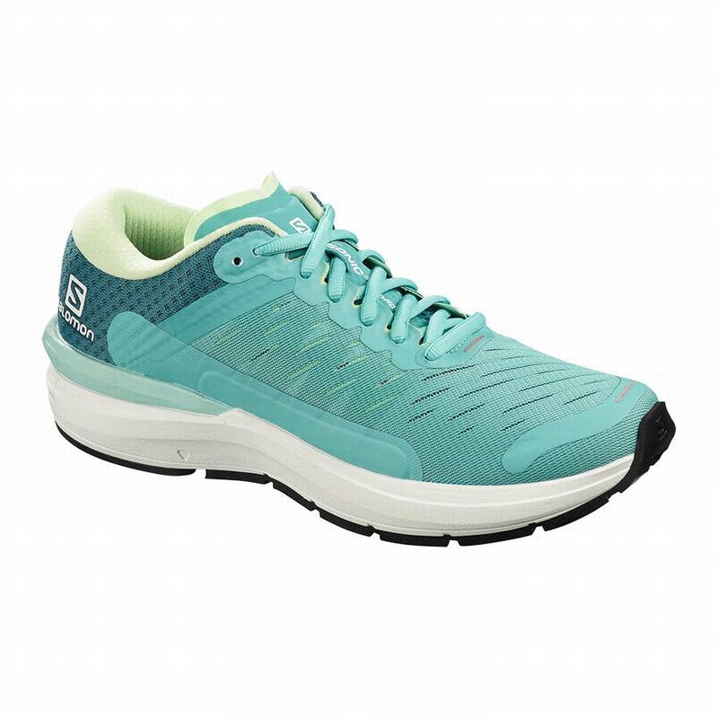 Chaussure Running Salomon Femme Turquoise / Blanche - Salomon SONIC 3 CONFIDENCE W - France (2849-KF